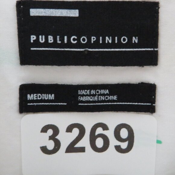 Public‎ Opinion* Men's Short Sleeve Button Down Curved Hem Pocket Shirt~ Medium - Picture 3 of 10